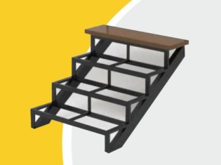 Каркас лестницы из швеллера