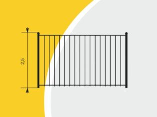 Ограждение из профильных труб высотой 2,5м в МСК