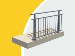 Ограждение металлическое для балкона из профильной трубы в Москве