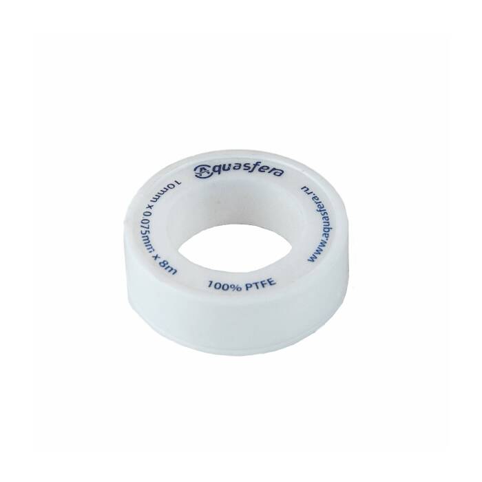 Лента ФУМ PTFE катушка 10ммх0,075ммх8м вода 6020 Aquasfera 6020-01
