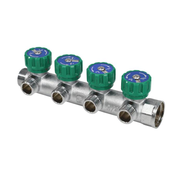 Коллектор лат клап рег 3/4″ м/р 4в 1/2″ ПУ н/р 45мм M110 SantechSystems