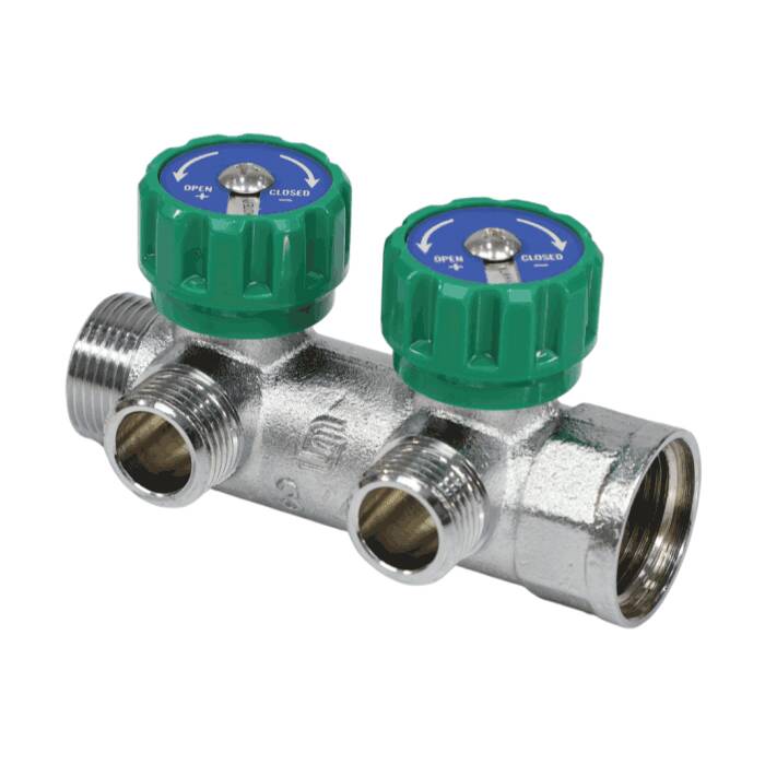 Коллектор лат клап рег 3/4″ м/р 2в 1/2″ ПУ н/р 45мм M110 SantechSystems
